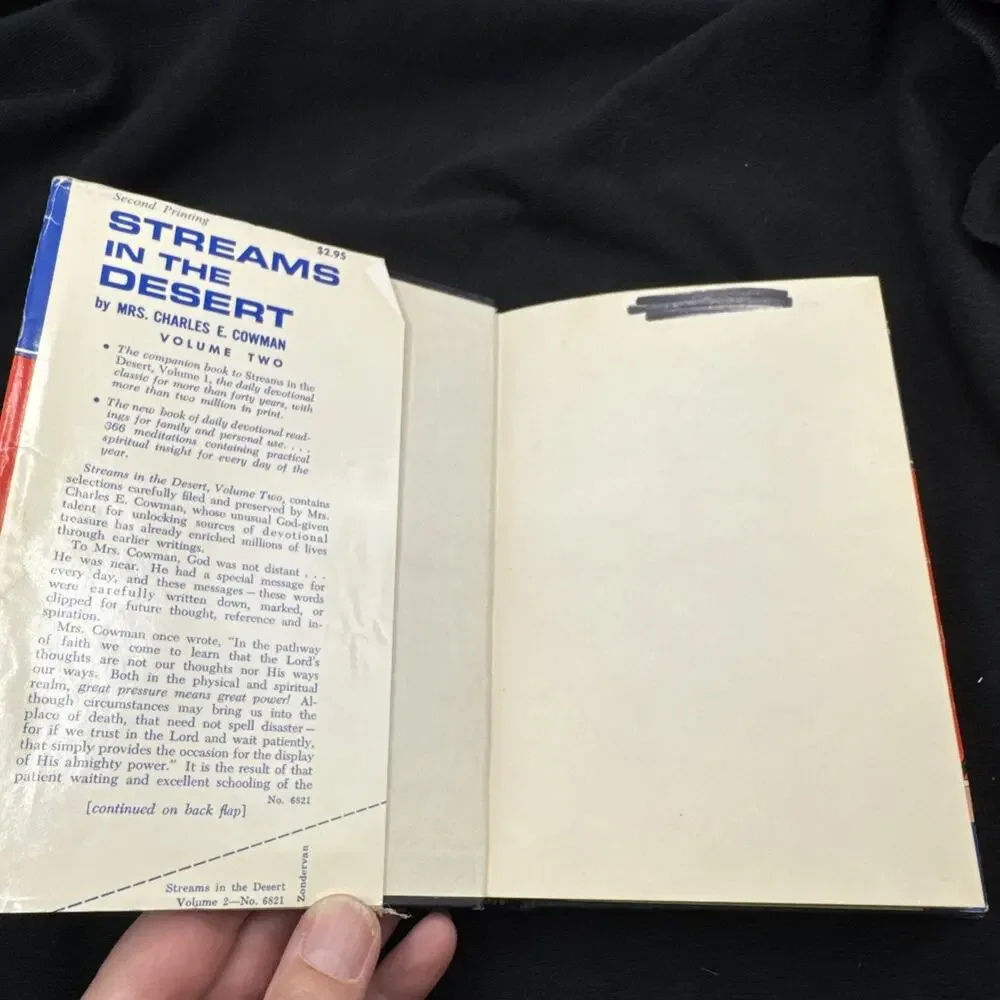 Streams in the Desert by Mrs. Charles E. Cowman 2nd Printing 1966 Devotional